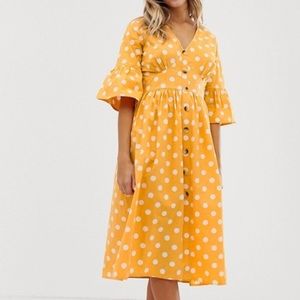 Polka dot midi dress